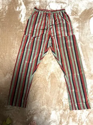 기모노 리메이크 몬페 팬츠 스트라이프 L~LL