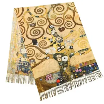 [ 어른의 미술관 코디 ] 클림트 양면 패턴 스톨 캐시미어풍 머플러
