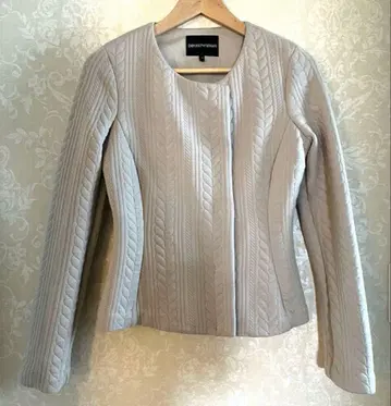 [ 엠포리오 아르마니 ] 티셔츠 소재 노카라 자켓 그레이지 38