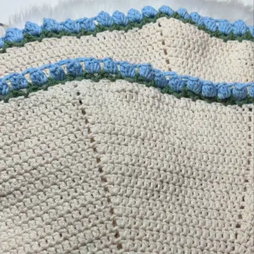 튤립 꽃 핸드메이드 크로셰 뜨개질 무릎담요 꽃다발