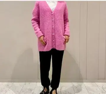 [새상품급] MADISONBLUE 루즈 빅 가디건 모헤어 펄