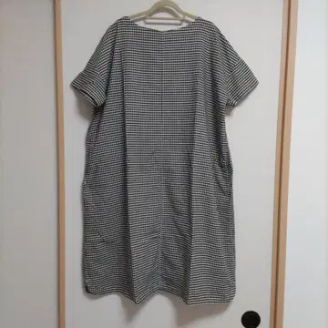 선밸리 제품 염색 옥스 깅엄 체크 원피스