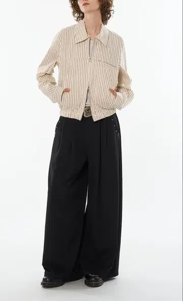 WISH FOR EVER 숏 기장 더블 지퍼 숏 자켓