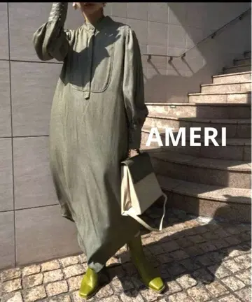 AMERI 아메리 원피스 셔츠 드레스 그린