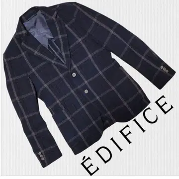EDIFICE 에디피스 체크 울 테일러드 자켓