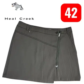 힐 크릭 블랙 골프 스커트 지퍼 포함 LL