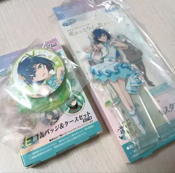 프로세카 세가 럭키 쿠지 캔뱃지 & 아크릴 스탠드 키리타니 하루카