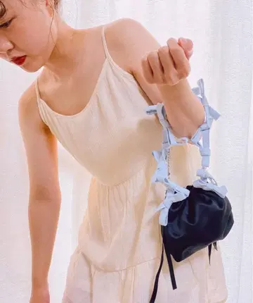ukacy(우카시) mini ribbon bag blue