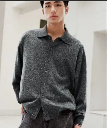 WYM LIDNM T/C BASIC KNIT SHIRT CARDIGAN
