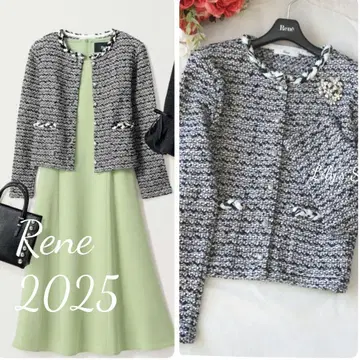르네 2025 니트 트위드 자켓