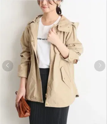 SLOBE IENA (슬로브 이에나) 2WAY 미들 밀리터리 후드 블루종