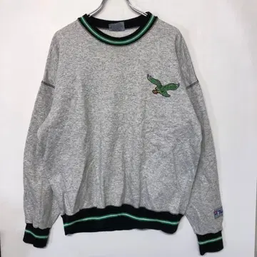 The Game 구제 의류 이글스 자수 라인 리브 절개 맨투맨 트레이닝복