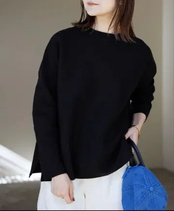 SLOBE IENA 울 니트 풀오버 블랙