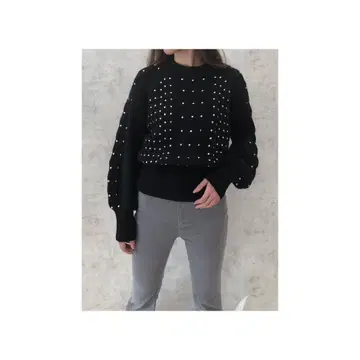 eimy 이스토아 스터드 케이블 니트