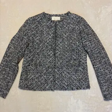 자유구 노카라 트위드 자켓 Jules TOURNIER 면 혼방 38