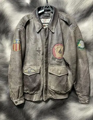 빈티지 플라이트 자켓 가죽 패치 MA1 y2k