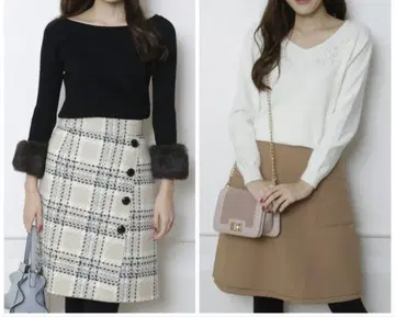 미사용 새상품 아푸와이저 리셰 타이트 스커트 리버서블