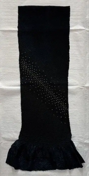 총 시보리 오비 장식 천, 블랙 베이스에 금박 흩뿌림