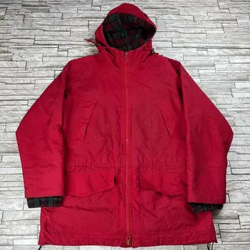 80s L.L.Bean 마운틴 파카 충전솜 안감 플리스 레드