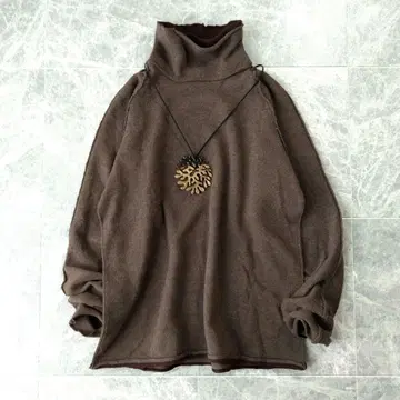 523 요건 레일 울 터틀넥 니트 스웨터 브라운