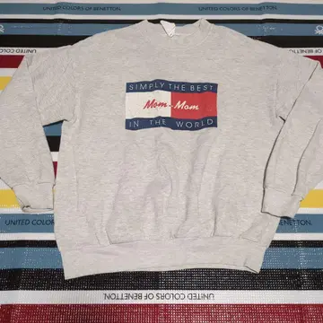 그레이 맨투맨 트레이닝복 'MOM'