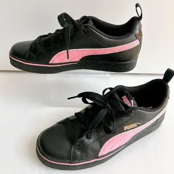 PUMA 블랙 핑크 스니커즈 22.5cm