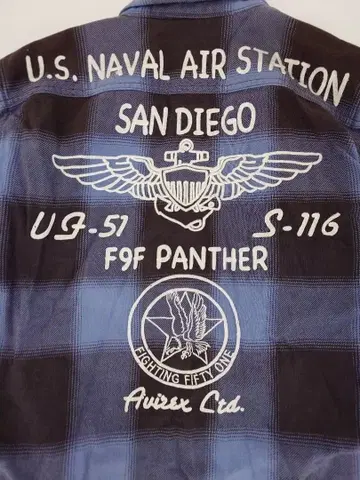 AVIREX 아비렉스 체크 긴팔 셔츠 플란넬 셔츠