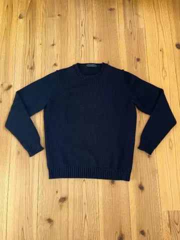 ZANONE 5 게이지 크루넥 니트 NAVY 46