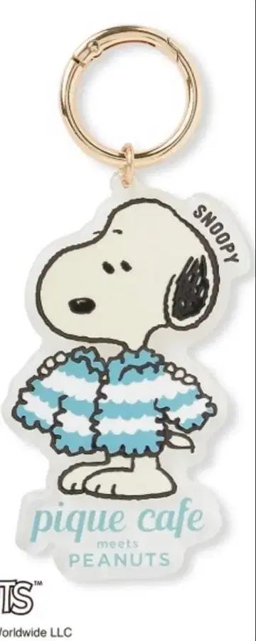 스누피 아크릴 키링 스카이블루