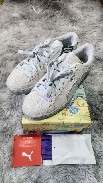 PUMA 원피스 콜라보 스니커즈 그레이