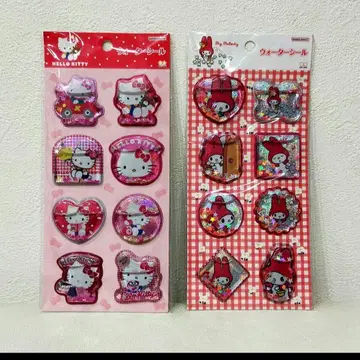 레어  Sanrio 워터씰 스티커 키티 마이멜로디