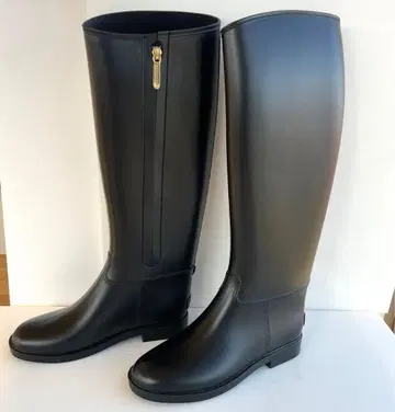 미사용급 매킨토시 철학 롱 레인부츠 S 22.5 블랙