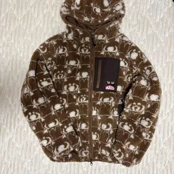 자카드 보아 지퍼 후드티