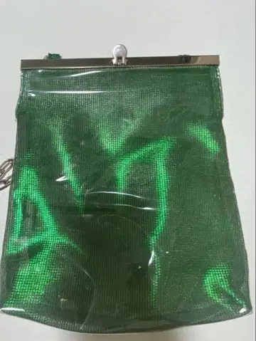 그린 메쉬 숄더백