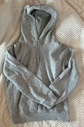 그레이 후드 부착 후드티