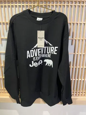 Jeep 루즈핏 맨투맨 블랙 XXL