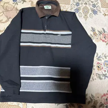 새상품급 크로커다일 두꺼운 원단 긴팔 피케 셔츠 L L