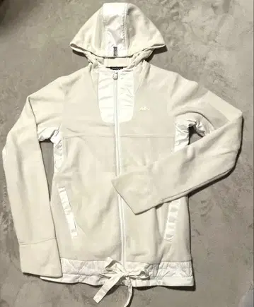 카파 플리스 후드 부착 후드티 화이트