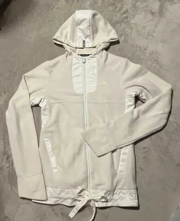 카파 플리스 후드 부착 후드티 화이트