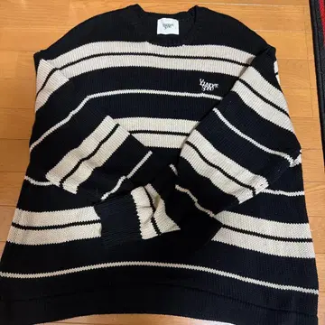 youngersong 멀티 보더 니트 블랙