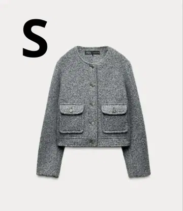 [ 새상품 미사용품 ] ZARA 부클레 숏 자켓