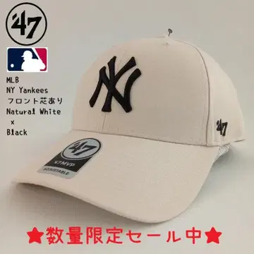 [ 새상품 ] 47브랜드 MLB NY 양키스 심지 있는 캡 ( 내추럴 )