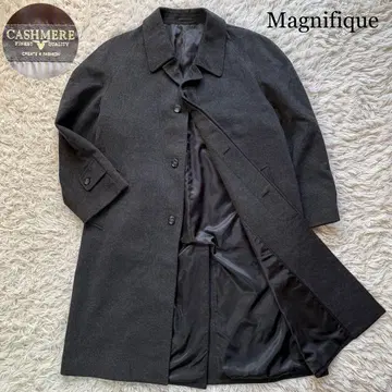 새상품급 Magnifique 캐시미어 100% 스텐카라 코트 그레이 L