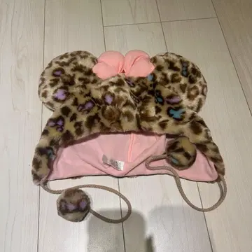 디즈니 미니 레오파드 무늬 팬캡