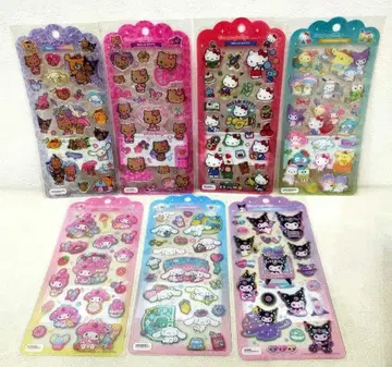 공식 Sanrio 레어 드롭 주얼리 씰 7종 7매 키티 일광화상