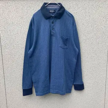 2945 [리갈] L 긴팔 피케 셔츠 헤링본 네이비 계열