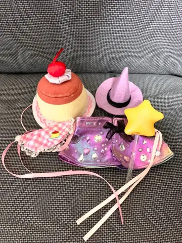 산리오 옷 갈아입히기 의류 M 사이즈 푸딩 마법사 세트