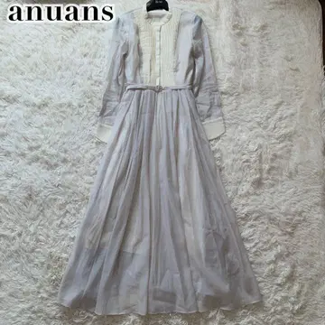 미사용급 anuans 원피스 24년 모델 롱 플리츠 시어 M