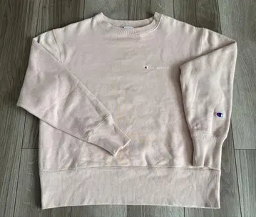 Champion 핑크 크루넥 맨투맨 S