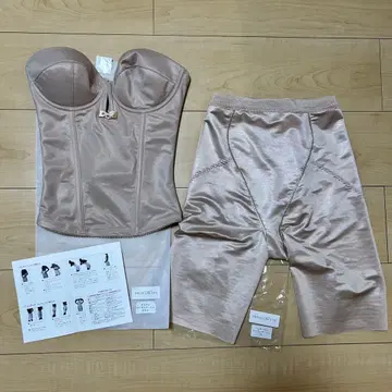 [ 세트 ] 브라이덜 이너 롱 뷔스티에 거들 베이지 D65 M